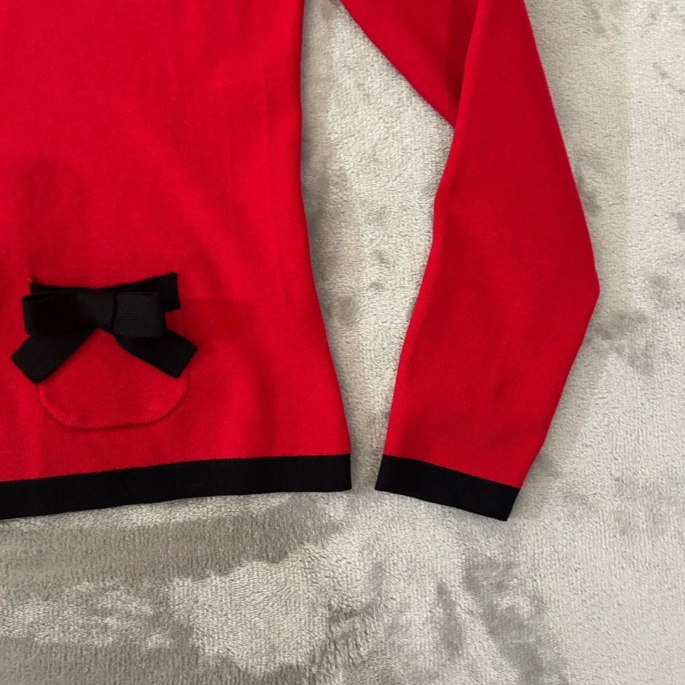 Coldwater creek silk blend bow detail color block cardigan - Picture 4 of 12